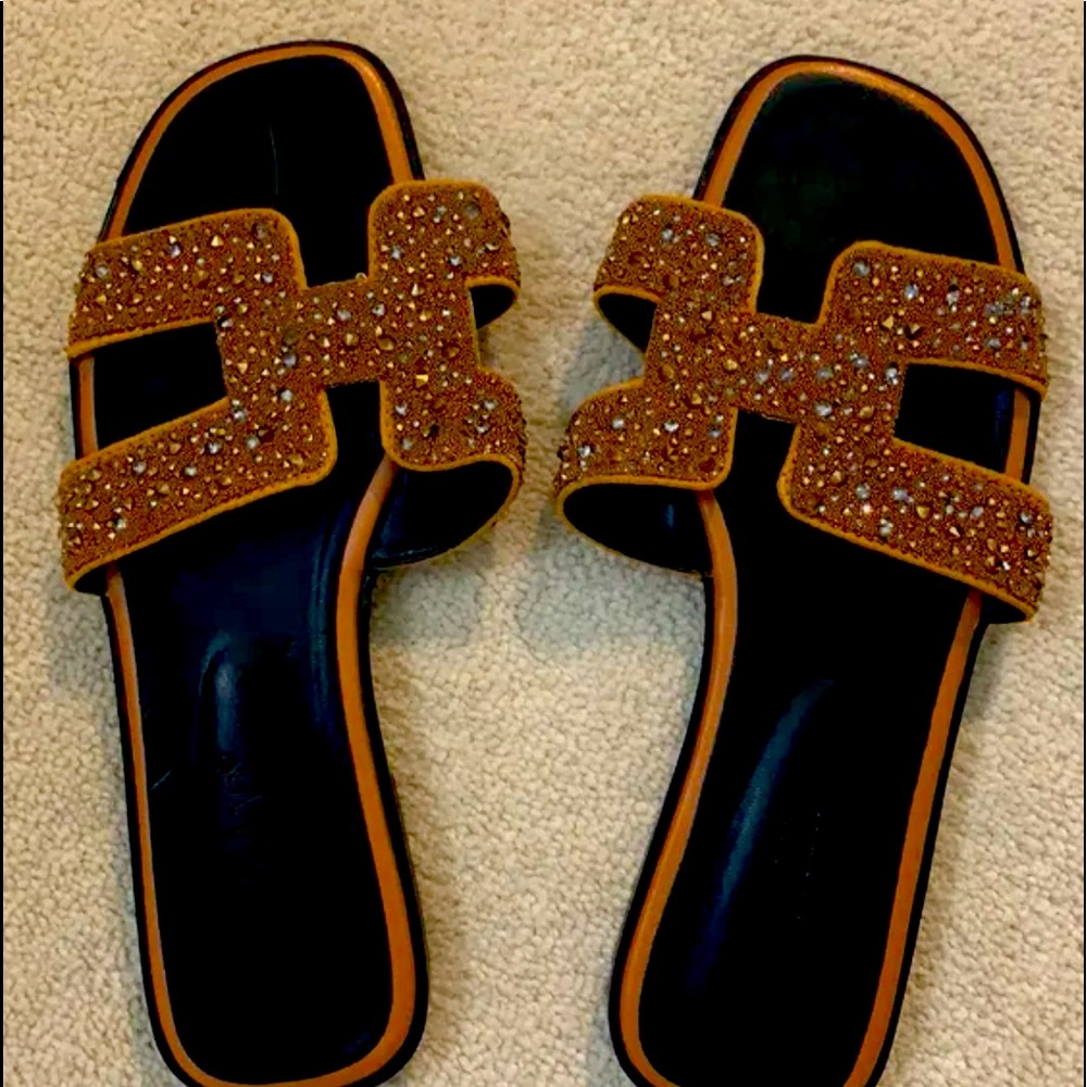 Summer Slides Sandals Brown only